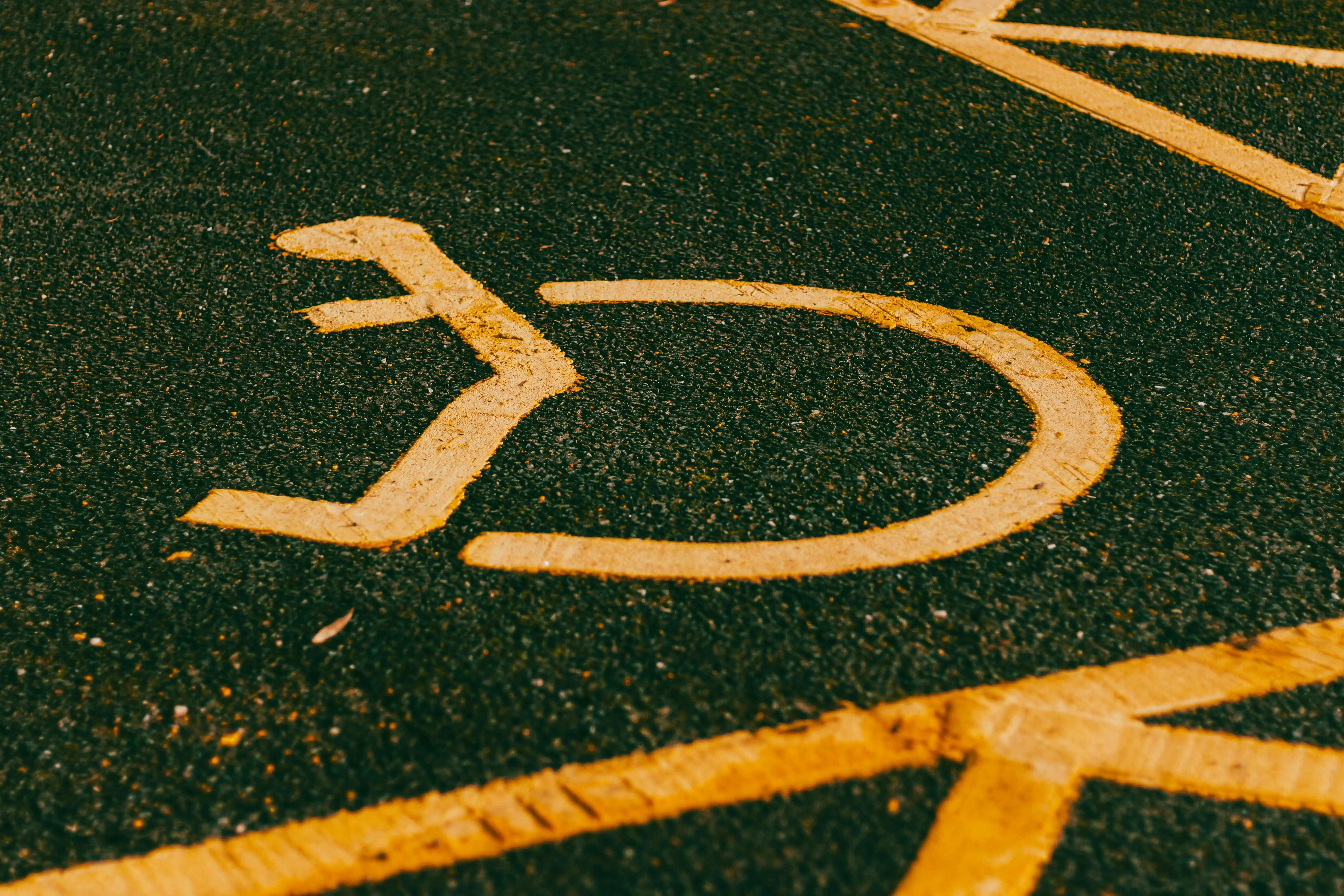 Disabled parking space.